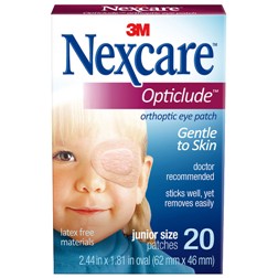 PATCH, EYE JUNIOR NEXCARE OPTICLUDE 20/BX 36BX/CS