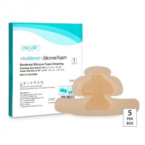 FOAM, HEAL 5X8 SILICONE MEDVANCE, 5/BX